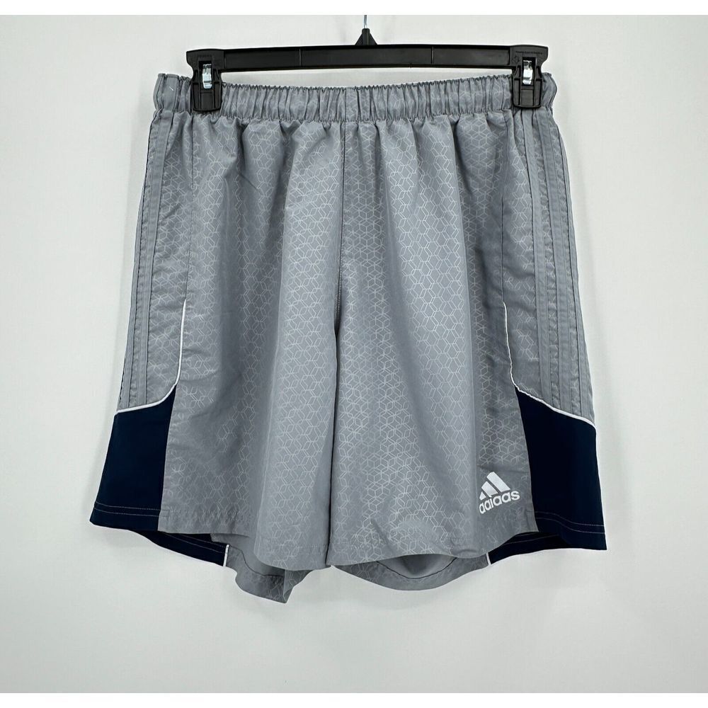 Adidas Activewear Shorts Mens Large Gray Blue Gym‎ Lounge Running Basketball